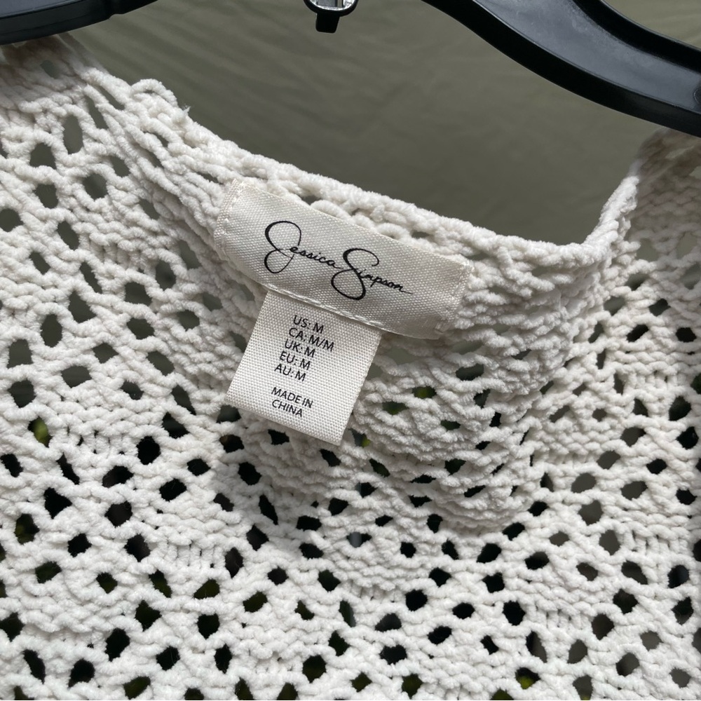 White and Red Strawberry Knit Sweater - Picture 3 of 3